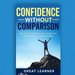 A striking and motivational book cover design for 'Confidence Without Comparison' by Great Learner