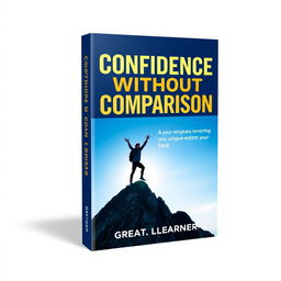 A striking and motivational book cover design for 'Confidence Without Comparison' by Great Learner