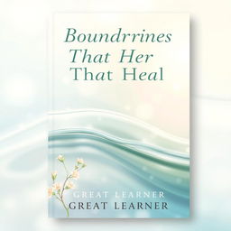 An inviting and serene book cover design for 'Boundaries That Heal' by Great Learner