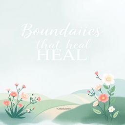 An inspiring and soothing book cover design for 'Boundaries That Heal' by Great Learner