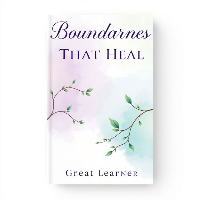 A beautifully crafted book cover design for 'Boundaries That Heal' by Great Learner