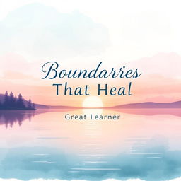 A captivating and therapeutic book cover design for 'Boundaries That Heal' by Great Learner
