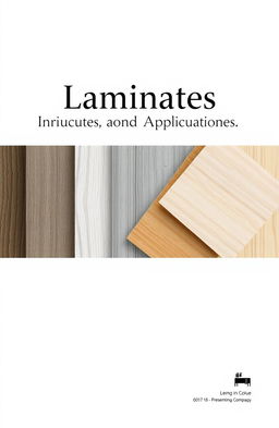 A professional and sleek front page design for a report on laminates