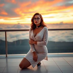 A stunning scene on a scenic balcony overlooking a breathtaking view