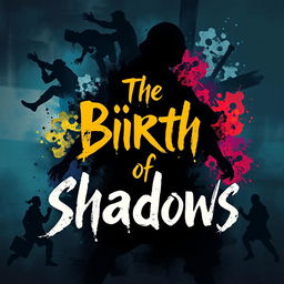 A vibrant and striking book cover design for 'The Birth of Shadows'