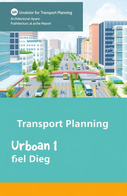 A professional and visually appealing cover page for an urban design and transport planning document