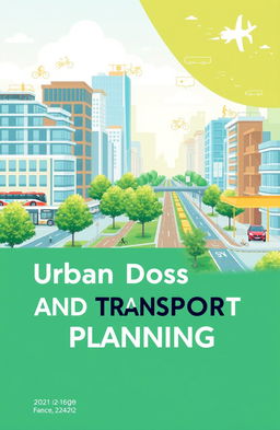 A professional and visually appealing cover page for an urban design and transport planning document