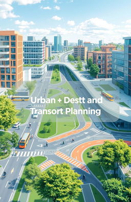 A professional and visually appealing cover page for an urban design and transport planning document