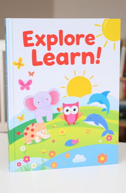 A vibrant children's textbook cover featuring an imaginative and colorful design suitable for young learners