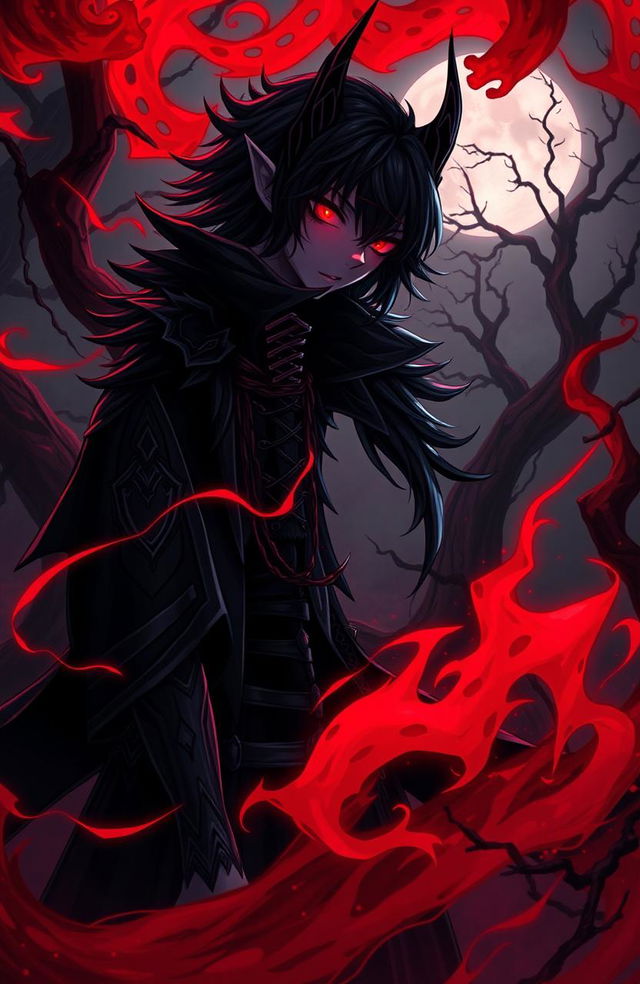 A vibrant anime-style artwork featuring the title 'Life & Fangs' by Kaiden Forrester