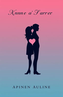 A minimalist book cover design featuring the silhouette of two figures standing back to back, representing rivals who have become lovers