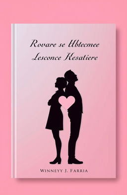 A minimalist book cover design featuring the silhouette of two figures standing back to back, representing rivals who have become lovers