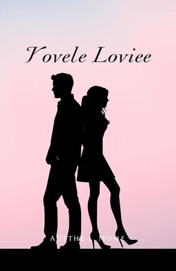 A minimalist book cover design featuring the silhouette of two figures standing back to back, representing rivals who have become lovers