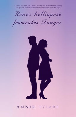 A minimalist book cover design featuring the silhouette of two figures standing back to back, representing rivals who have become lovers