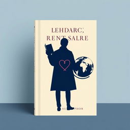 A minimalist book cover design featuring the outlines of two academic figures, one holding a book and the other a globe, with their backs turned to each other, symbolizing their rivalry