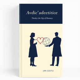 A minimalist book cover design featuring the outlines of two academic figures, one holding a book and the other a globe, with their backs turned to each other, symbolizing their rivalry