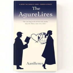 A minimalist book cover design featuring the outlines of two academic figures, one holding a book and the other a globe, with their backs turned to each other, symbolizing their rivalry