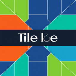 A stunning and modern logo design for a tile company, featuring a stylized tile pattern with vibrant colors like blue, green, and terracotta