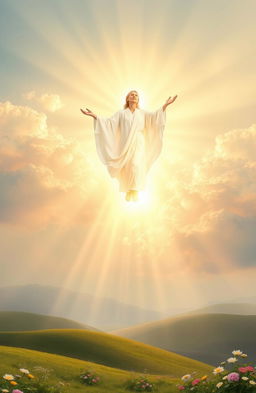 A serene and ethereal scene depicting the concept of 'Ascension'