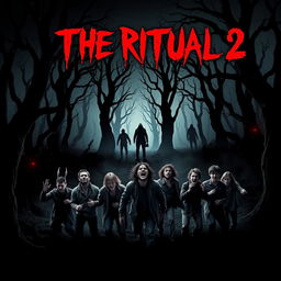 A gripping movie poster for 'The Ritual 2' (2024), showcasing a terrifying horror theme