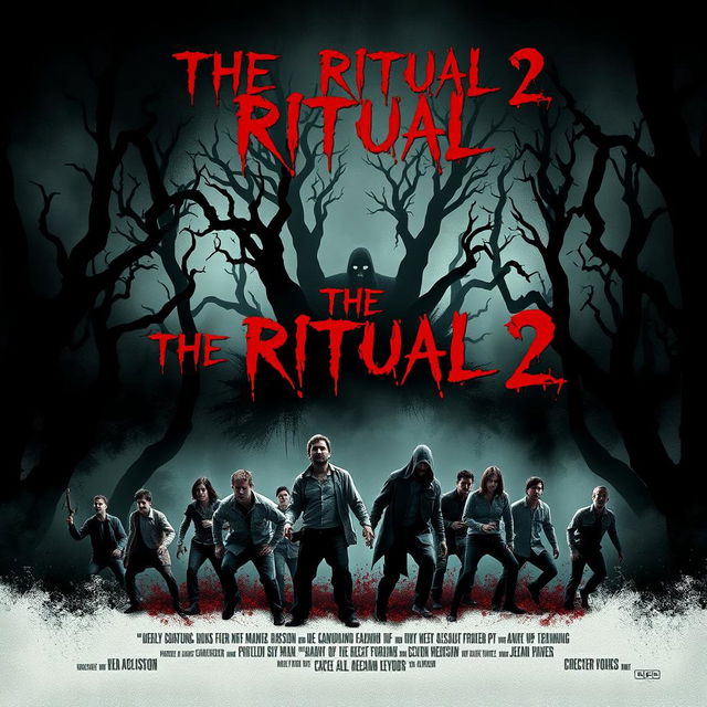 A gripping movie poster for 'The Ritual 2' (2024), showcasing a terrifying horror theme