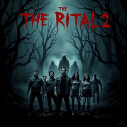 A haunting movie poster for 'The Ritual 2' (2024), embodying a chilling horror theme