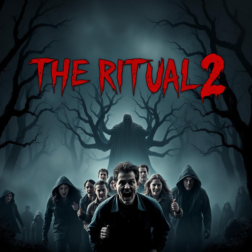 A chilling movie poster for 'The Ritual 2' (2024), embodying the essence of horror