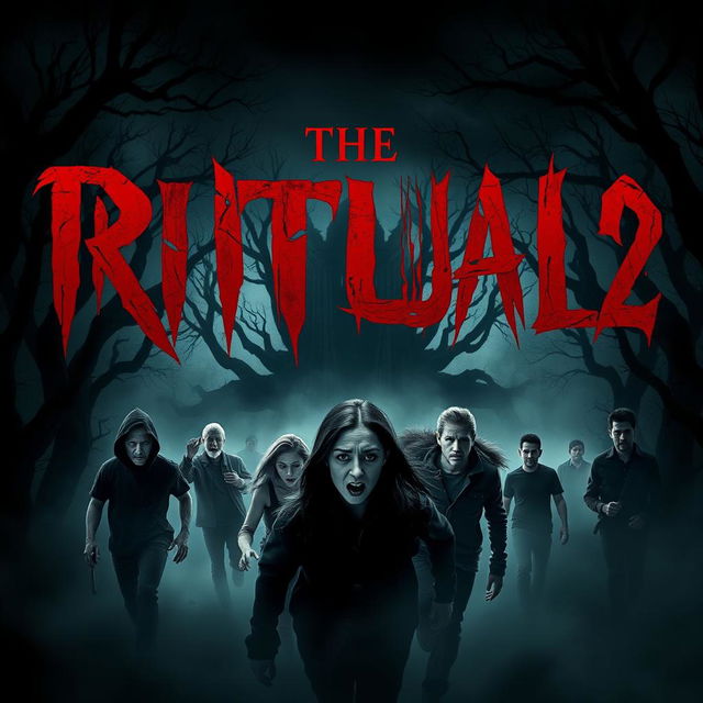 A chilling movie poster for 'The Ritual 2' (2024), embodying the essence of horror