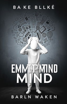 A book cover featuring a dark background with an abstract and moody atmosphere