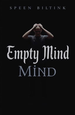 A dark background serves as the perfect backdrop for a central figure: a faceless white person standing with their hands on their head, conveying a sense of contemplation or distress