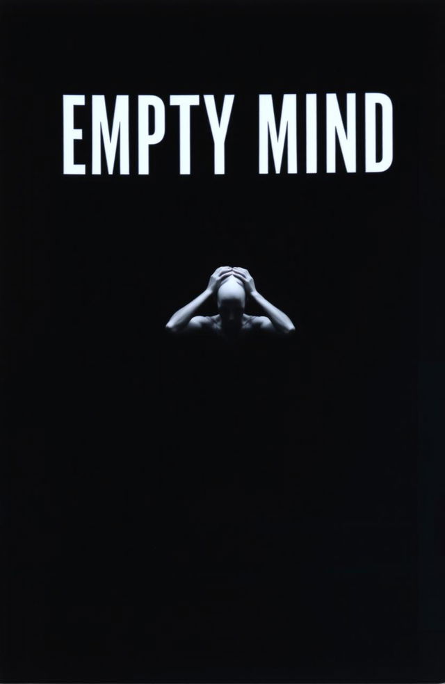 A dark book cover featuring a pale, faceless person standing in the foreground with their hands on their head, expressing a sense of despair or confusion