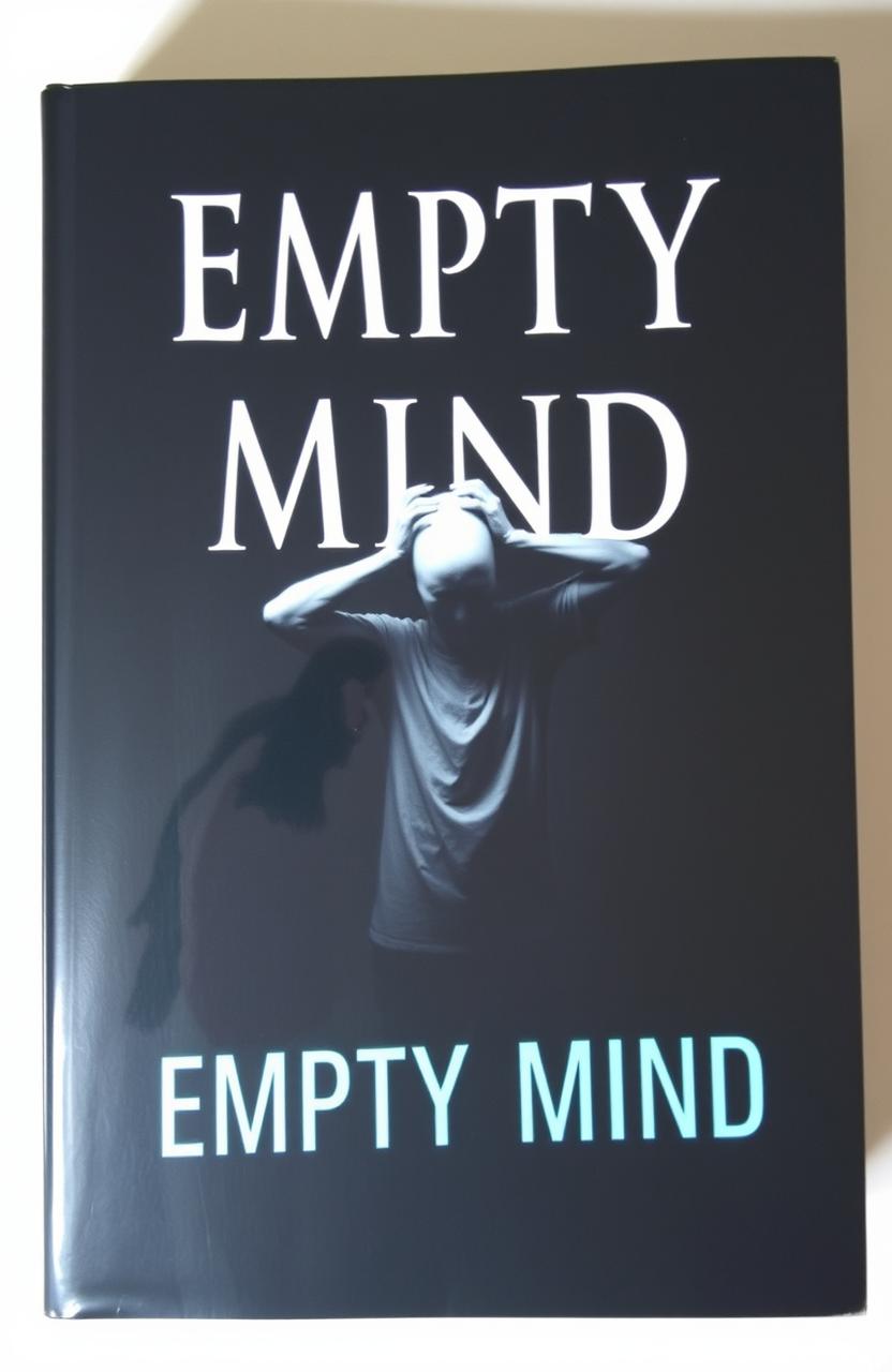 A dark book cover featuring a pale, faceless person standing in the foreground with their hands on their head, expressing a sense of despair or confusion