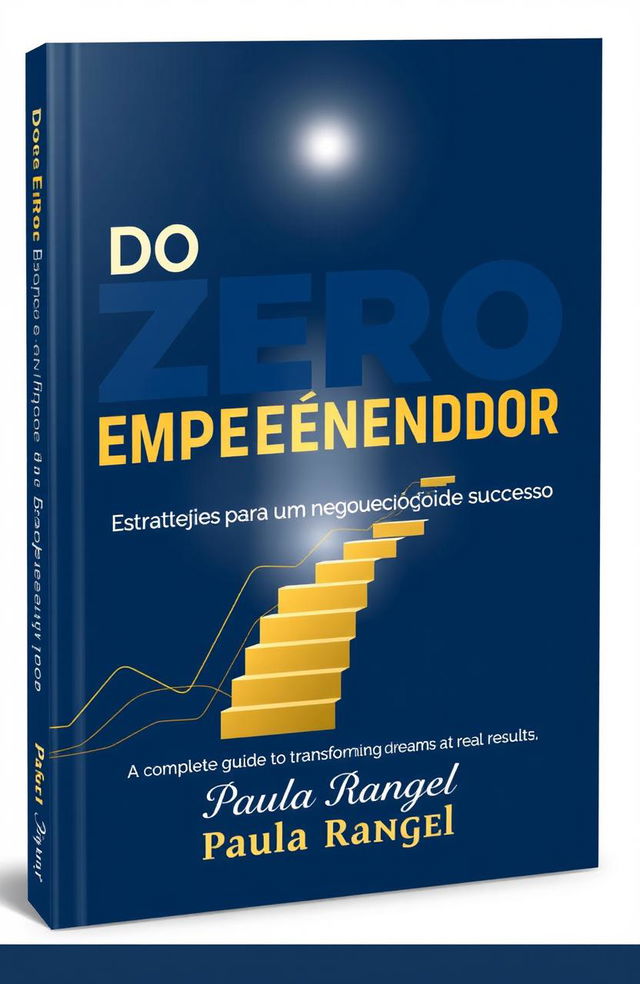 A professional and minimalist book cover design for 'Do Zero a Empreendedor: Estratégias para um Negócio de Sucesso'