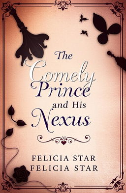 A captivating book cover featuring a light texture background, blending soft hues with dark elements, evoking a romantic and mystical atmosphere