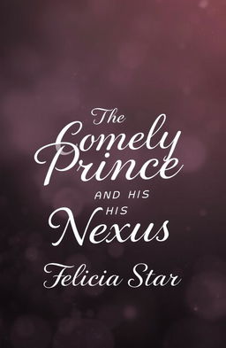 A book cover design featuring a light texture that conveys a sense of softness and romance