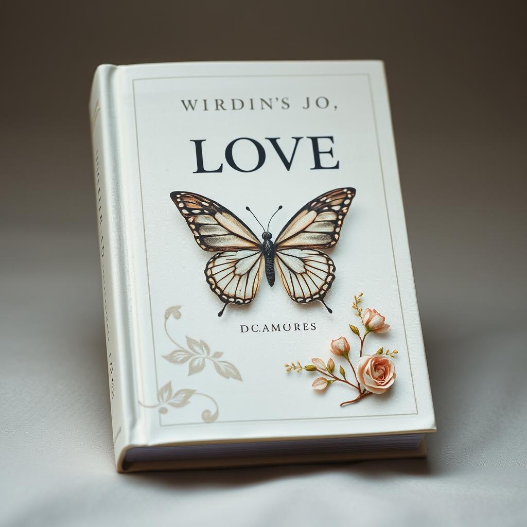 A captivating book cover characterized by a soft texture and a light color palette, subtly infused with hints of love