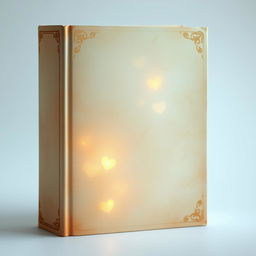 An enchanting book cover designed with a soft texture and a light color palette, subtly infused with hints of love