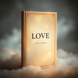 An enchanting book cover designed with a soft texture and a light color palette, subtly infused with hints of love