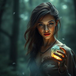 An engaging narrative featuring a determined woman who possesses a unique memory stone, enabling her to access the memories of a missing person