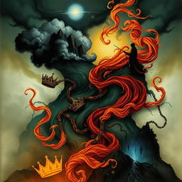 An enchanting and deeply symbolic book cover for a young adult fantasy novel, designed without any characters but rich in artistic elements