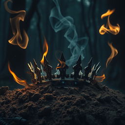 An artistic and beautiful image that captures an eerily haunting and magical atmosphere
