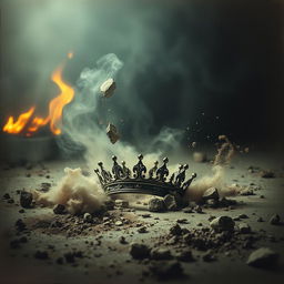An artistic portrait orientation image featuring a hauntingly beautiful scene that conveys a sense of magic