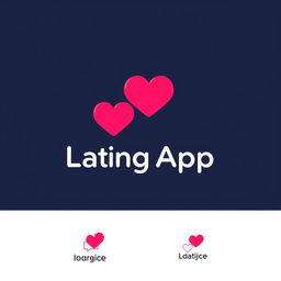 A modern and attractive logo design for a dating app