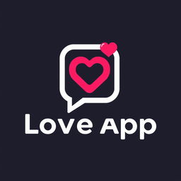 A modern and attractive logo design for a dating app