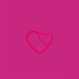 A contemporary and eye-catching logo design for a dating app, featuring a minimalist heart shape intertwined with two chat bubbles, symbolizing love and communication