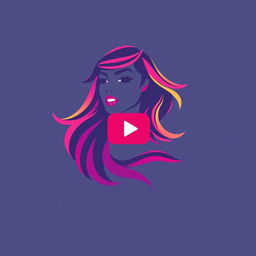 Design a women's logo for a YouTube profile