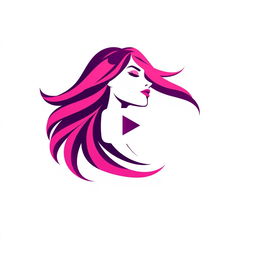 Design a women's logo for a YouTube profile