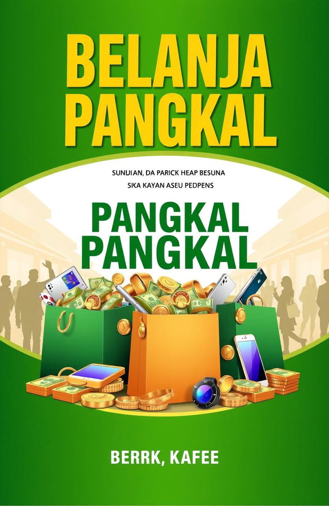 An eye-catching ebook cover design for the title 'Belanja Pangkal Kaya'