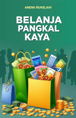 An eye-catching ebook cover design for the title 'Belanja Pangkal Kaya'