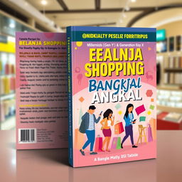 A visually appealing eBook cover design featuring the theme of smart shopping for Millennials (Gen Y) and Generation X